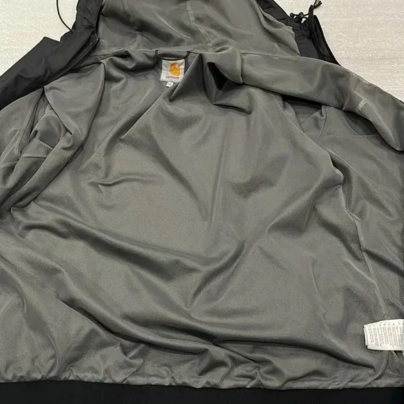[XL]Carhartt Black Windbreaker with Lining - Picture 8 of 9